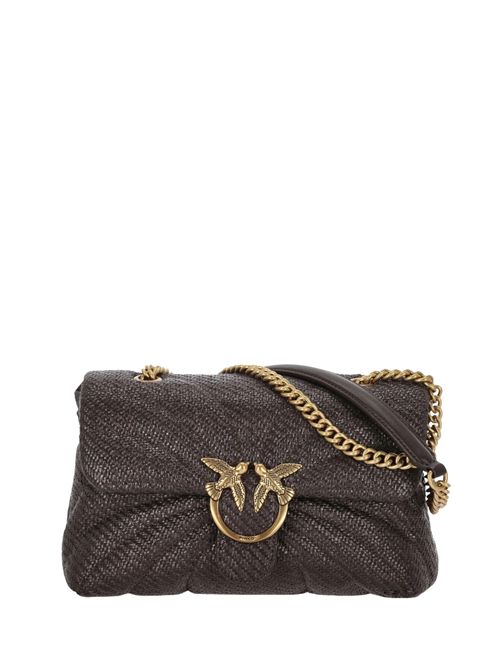 Borsa media Classic Love Puff in rafia Marrone PINKO | 100038 A2C8M32Q
